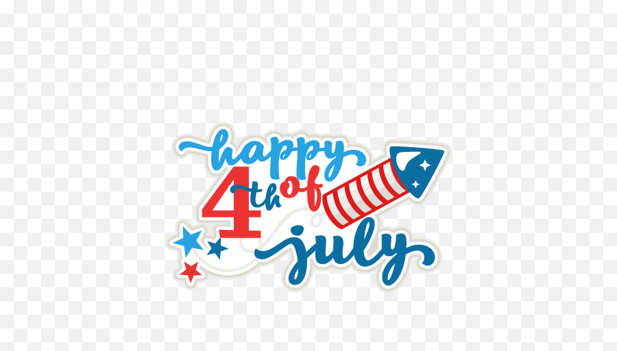 Happy 4th Of July Title Scrapbook Svg Cuts - Calligraphy Png,Happy 4th Of July Png
