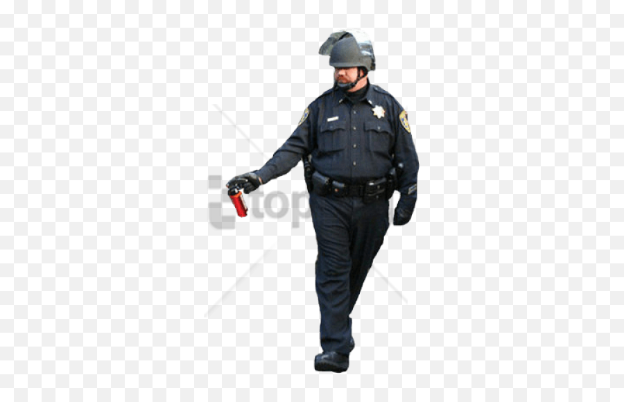 Download Hd Free Png Cop Image - Pepper Spray Cop Transparent,Cop Png