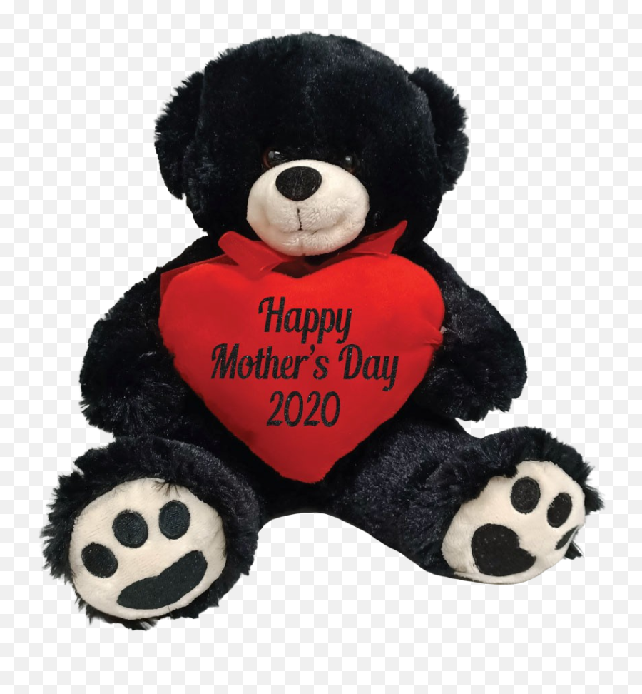 Happy Mothers Day 2020 Black Bear With Heart - Love Black Teddy Bear Png,Happy Mothers Day Transparent Background