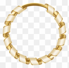 Round Gold Frame Png - Gold Round Frame Png,Flame Border Png