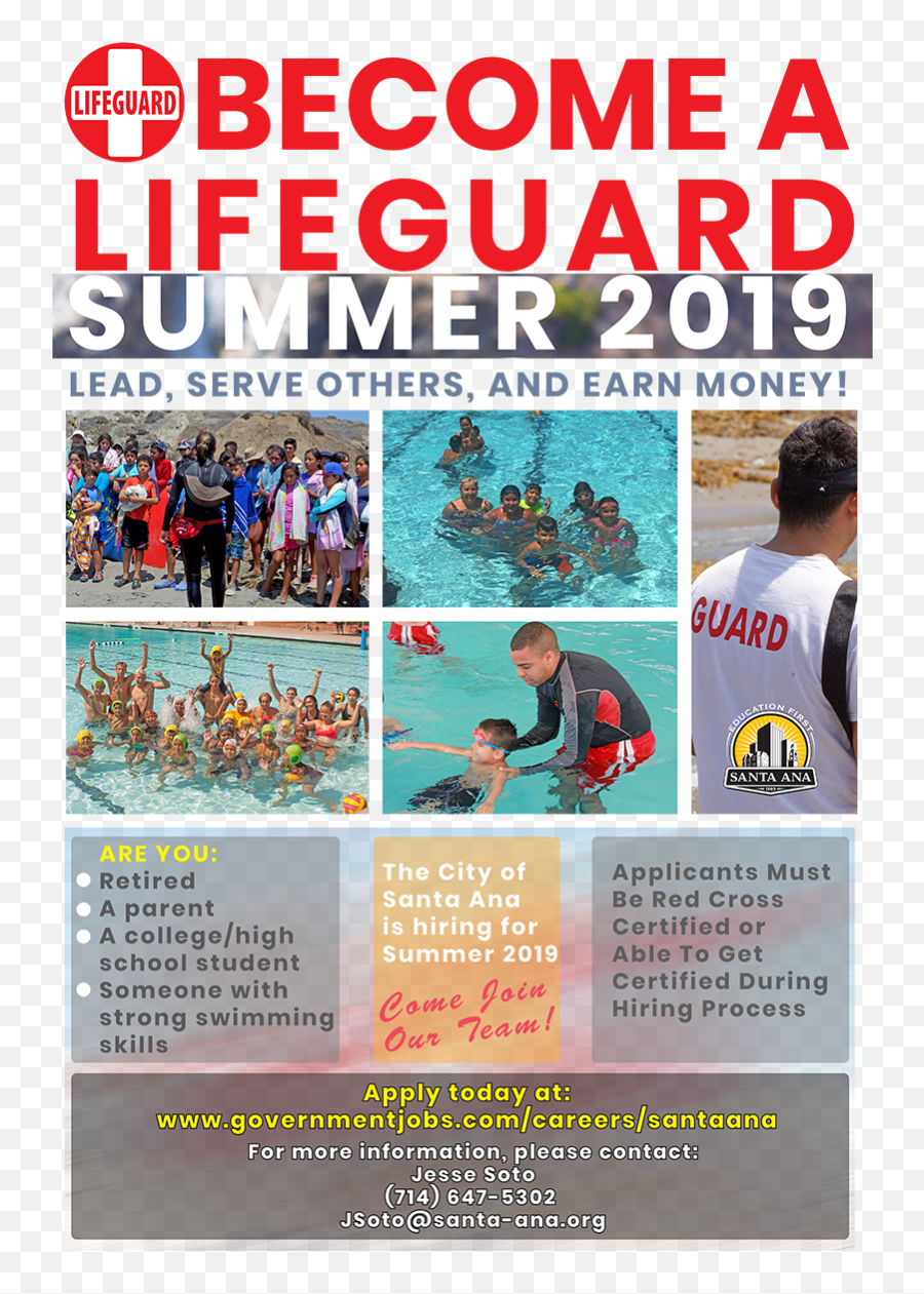 Become A City Of Santa Ana Lifeguard - North Georgia Technical College Png,Lifeguard Png