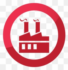 Factory Icon Black And White Clipart - Factory Symbol Png,Factory Icon Png