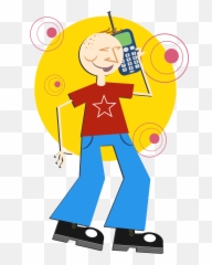 Phone Clipart Guy - Mobile Transparent Cartoon Jingfm Adult Person Photography png