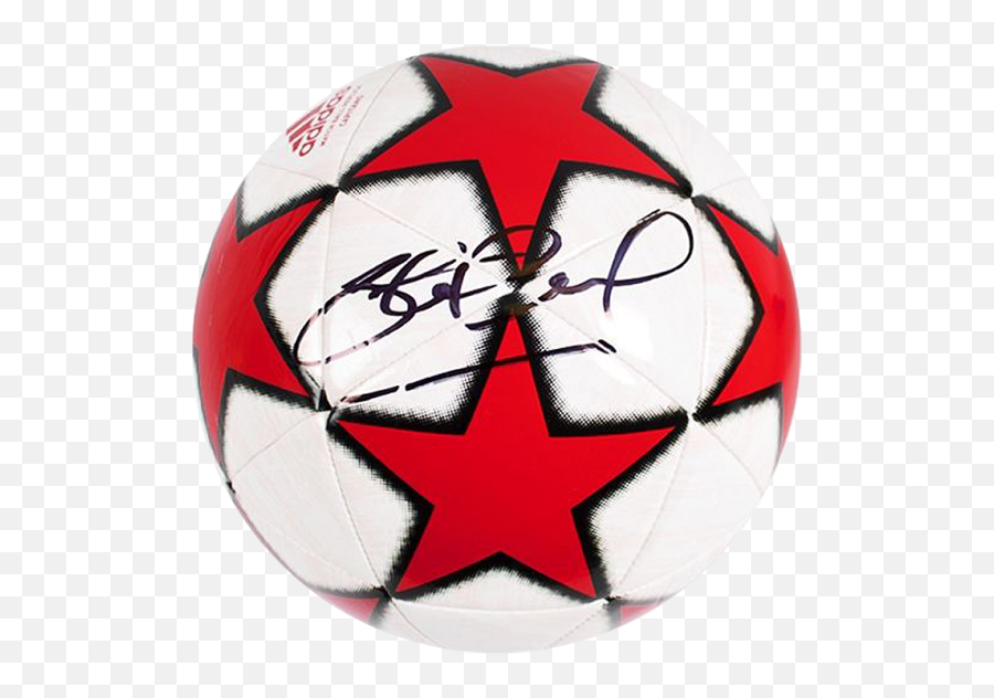 Steven Gerrard Signed Red U0026 White Uefa Champions League Football - For Soccer Png,Foosball Ball Icon
