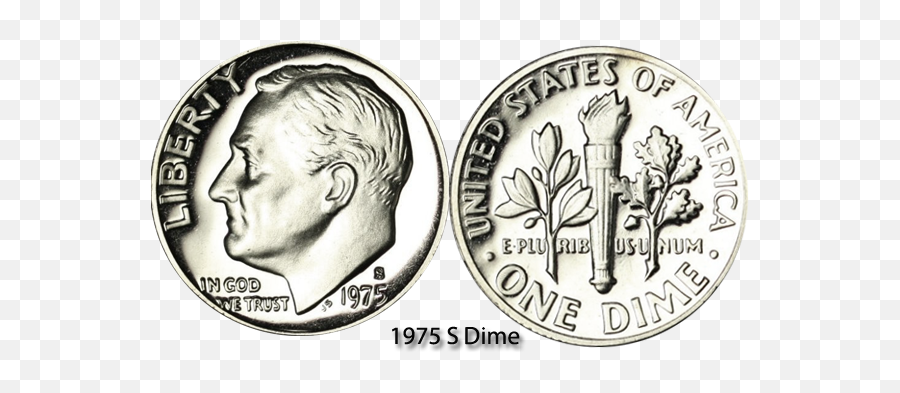 One Dime 1975 S - Coin Png,Dime Png