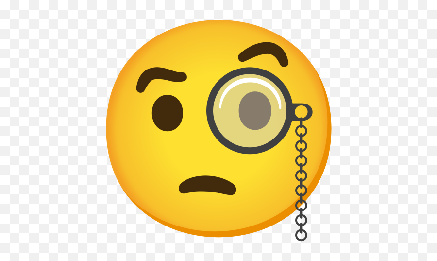 Face With Monocle Emoji - Happy Png,Monocle Icon