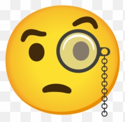 Face With Monocle Emoji - Happy png