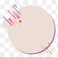 Circle Banner With Top Bottom Diagonal - Modern Frame Vector png