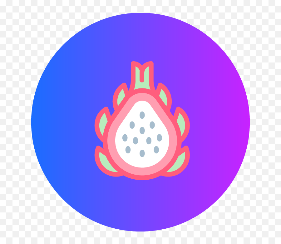 Fruit Icon Dragon Circle Gradient Graphic By - Dot Png,Gruit Icon