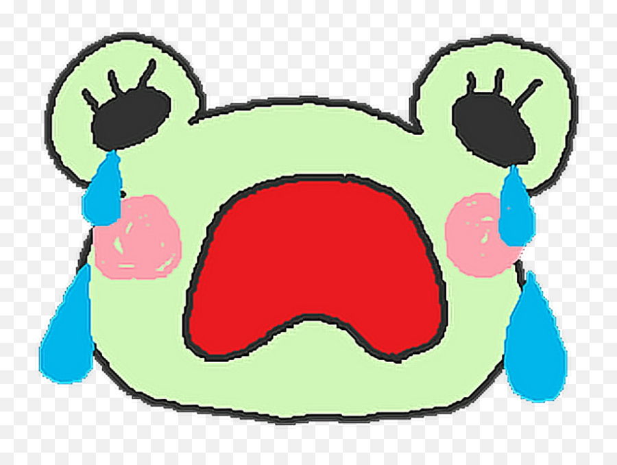 Frog Cute Kawaii Sad Crying Tears - Transparent Kawaii Cute Frog Png,Crying  Tears Png - free transparent png images 