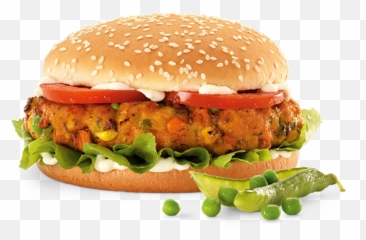 Burger Png Fast Food - Veggie Burger Transparent Background,Burger Png