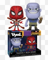 Avengers 3 Infinity War - Thanos And Iron Spider Vynl Vinyl Figure 2pack Vinyl Thanos Iron Spider Png,Iron Spider Png