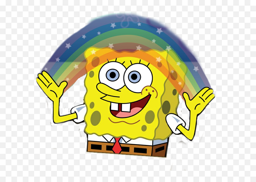 Freetoedit Spongebob Imagination Meme - Funny The More You Stickers Memes Png,Spongebob Face Png