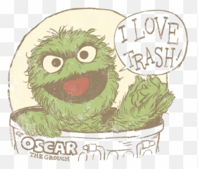 Sesame Street I Love Trash Youth T - Shirt Ages 812 Cartoon Png,Oscar The Grouch Png