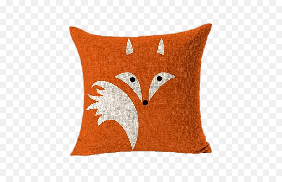 Pillow Fox Design Transparent Png - Animal Cushion Cover,Cushion Png