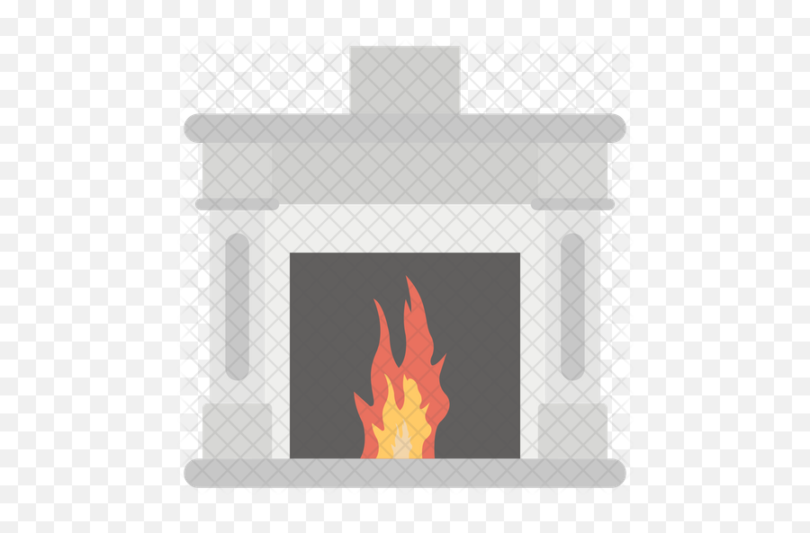 Fireplace Icon Of Flat Style - Campfire Png,Fireplace Fire Png