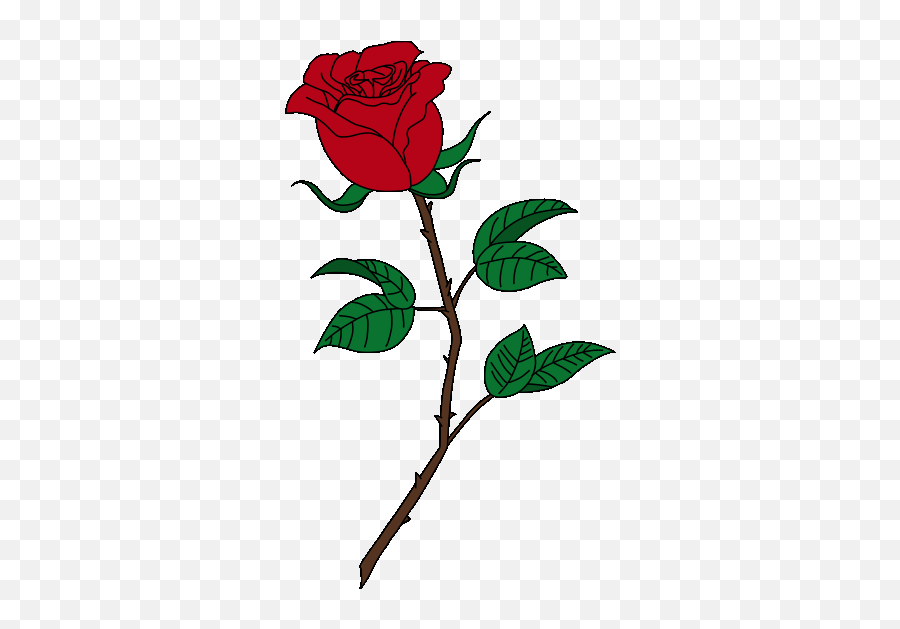 Beauty And The Beast Enchanted Rose Clipart - Beauty And The Beast Red Rose Cartoon Png,Beauty And The Beast Rose Png