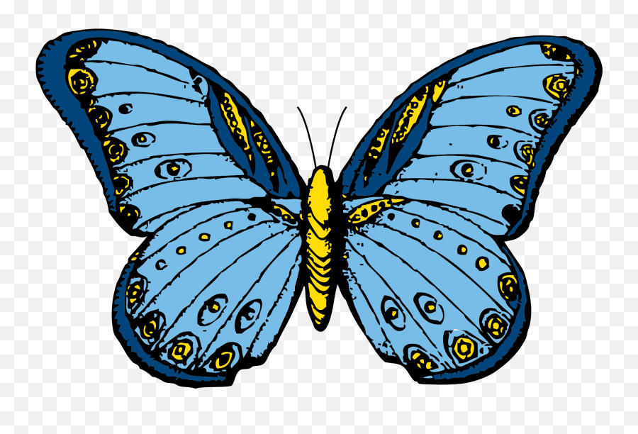 Blue Butterfly - Clip Art Of Mariposa Png,Blue Butterfly Transparent Background