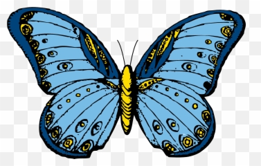 Blue Butterfly - Clip Art Of Mariposa png