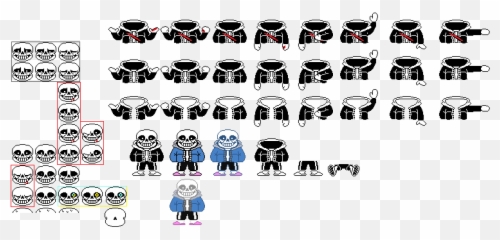 Sans Undertale Sheet - Pixel Sprite png