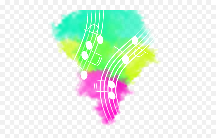 Color Explosion With Notes And Music - Portable Network Graphics Png,Color Explosion Png