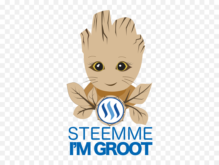 I Am Groot Steemit - Cartoon Png,Groot Png