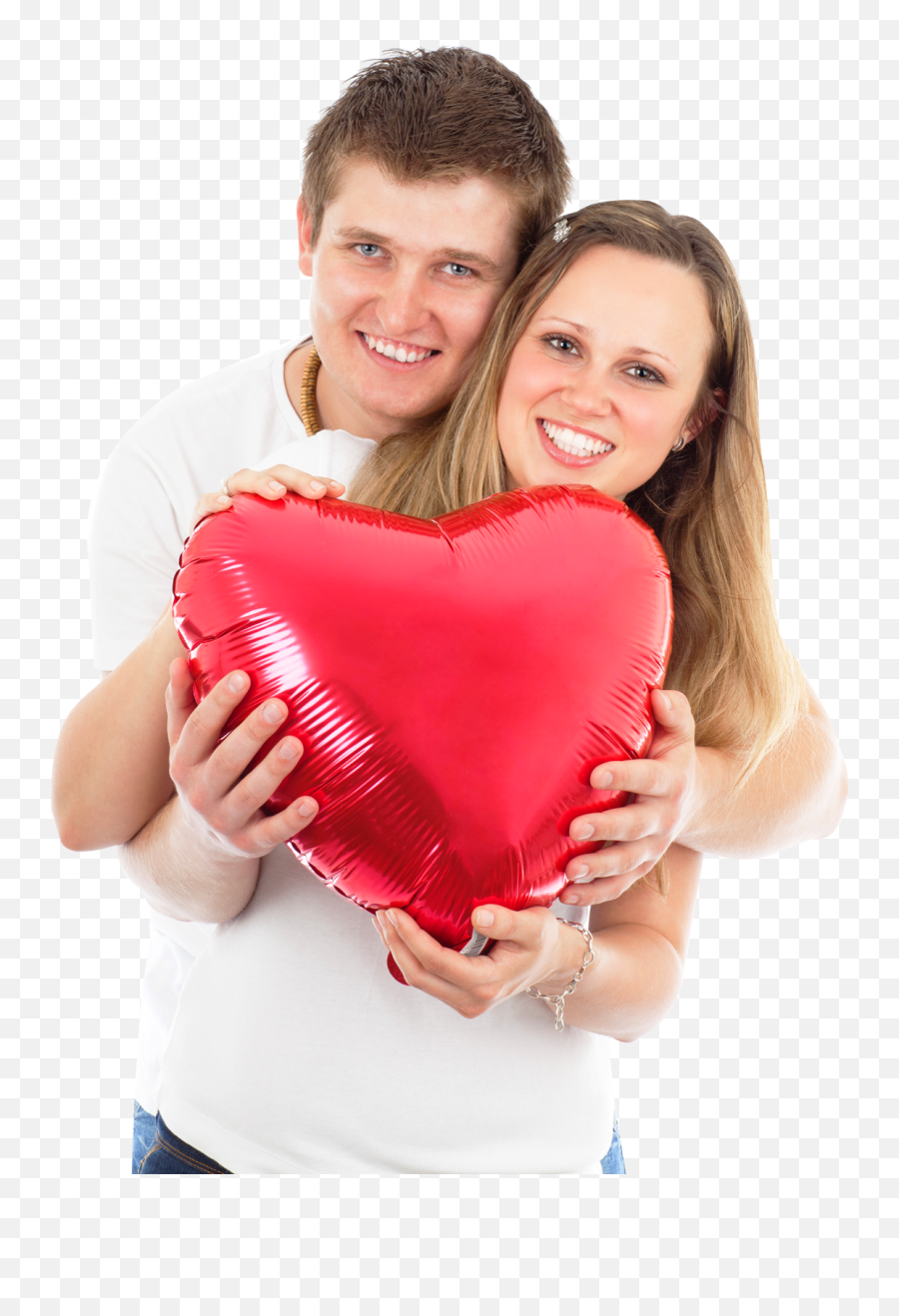Young Couple Holding A Red Heart Pillow Png Image - Pngpix Couple In Love Png,Happy Couple Png