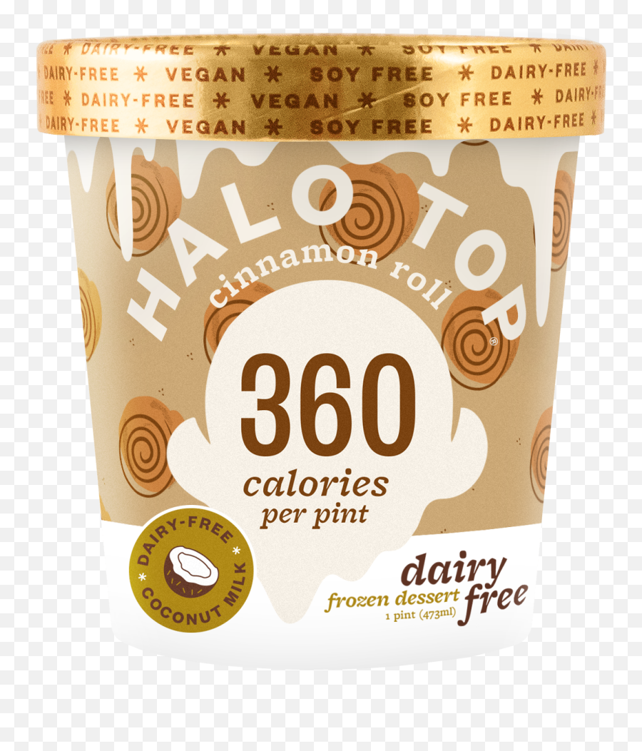 Halo Top Low Calorie Cinnamon Roll Non - Dairy Frozen Halo Coffee Substitute Png,Cinnamon Roll Png