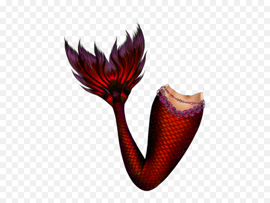 Red Purple Mermaid Sticker - Pretty Mermaid Tail Red Png,Mermaid Tails Png