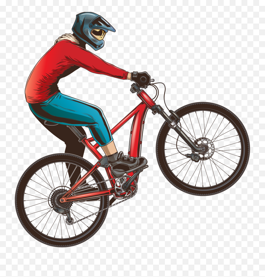 Transparent Mountain Biker Png - Cartoon Mountain Bike Clipart,Mountain Bike  Png - free transparent png images 