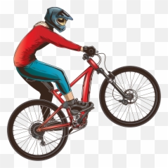 Transparent Mountain Biker Png - Cartoon Clipart