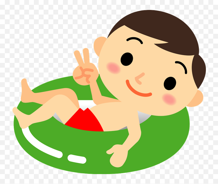 Download Swim Ring Child Boy Clipart - Swimming Boy Png Cartoon,Boy Clipart Transparent