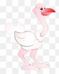 Download Common Ostrich Bird Cartoon - Cartoon Png,Ostrich Png