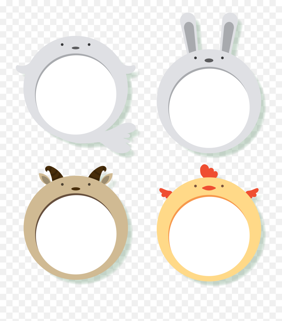 Cute Animal Frame Transprent - Cute Animals Circle Frame Png Circle Frame Png Cute,Circle Frame Png