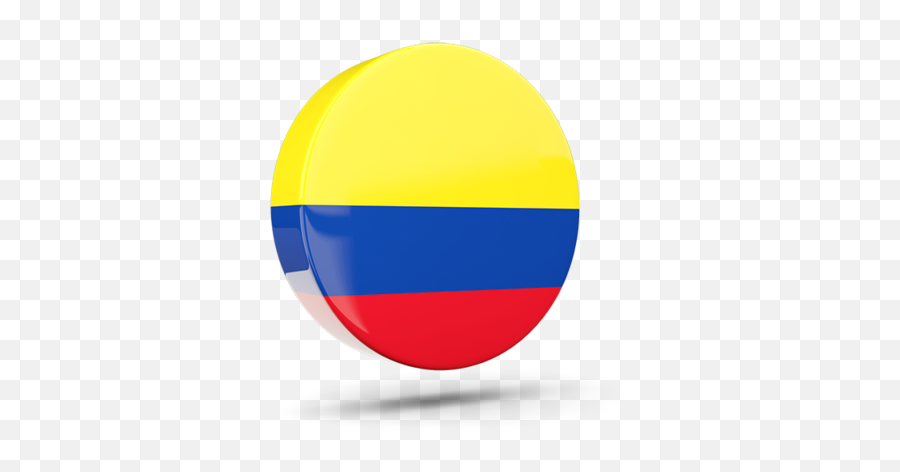 Glossy Round Icon 3d - Colombia Flag 3d Png,Colombia Flag Png