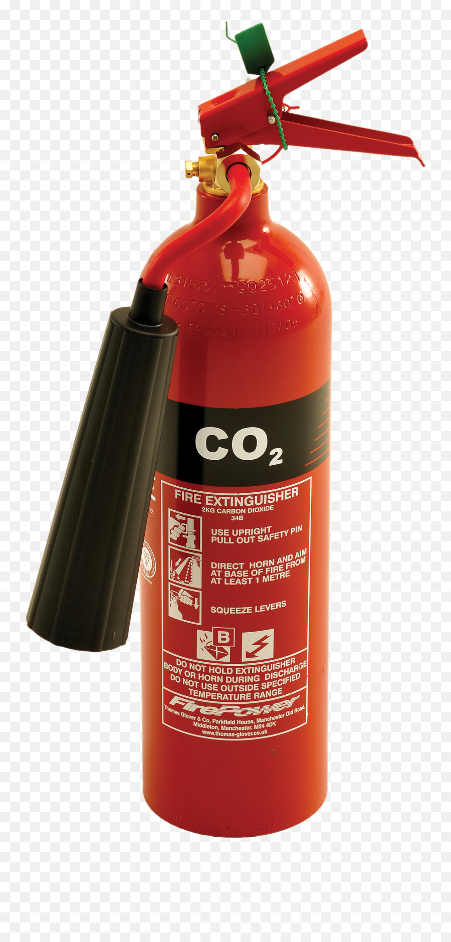 Firepower 2kg Co2 Fire Extinguisher - Fire Extinguisher Carbon Dioxide Co2 Png,Fire Extinguisher Png