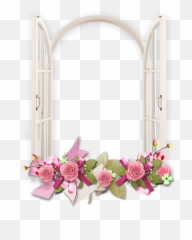 Watercolor Flower Border Png - Pink Floral Transparent Frames