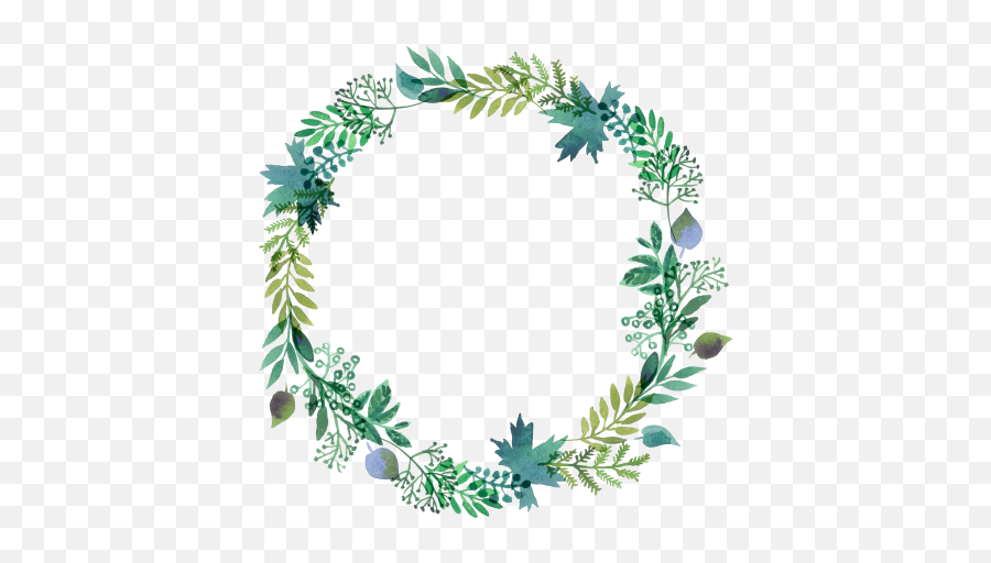 Wreaths Made Of Watercolor Leaves Png Image - Png 1923 Wreath,Watercolor Leaf Png