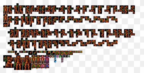 Custom Edited - Metroid Customs Samus Modern NESStyle Sprite Sheet Nes png
