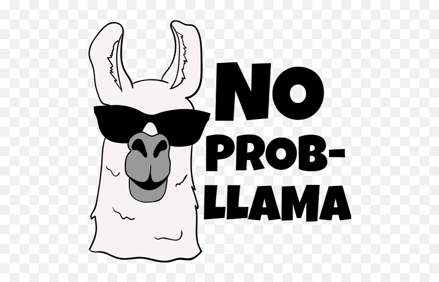 No Prob - Llama U2013 Udesign Demo Tshirt Design Software No Prob Llama Png,Llama Transparent