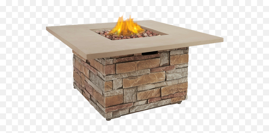Scottsdale 36 Lightweight Fiber Concrete Propane Fire Table - Square Real Flame Horizontal Png,Real Flame Png