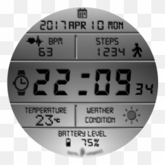 Jn Digital Hambiance V5 Watch Face For - Digital Watch Faces Png,Watch Face Png