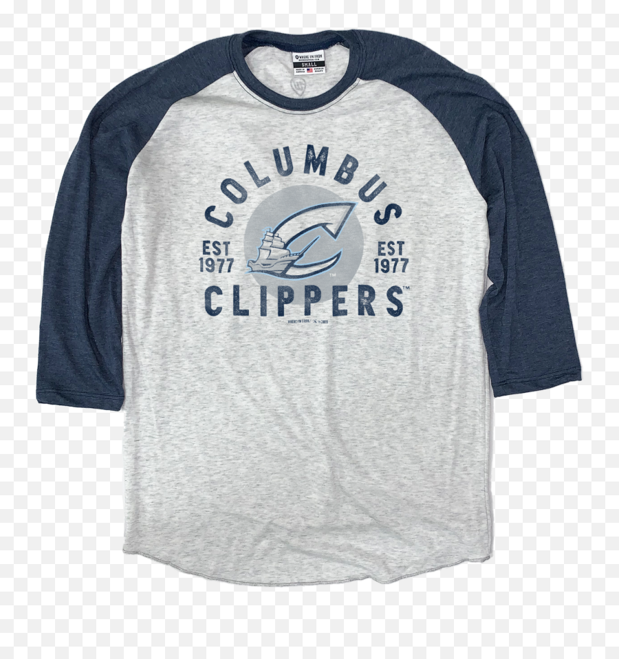 Columbus Clippers Raglan - Long Sleeve Png,Clippers Logo Png
