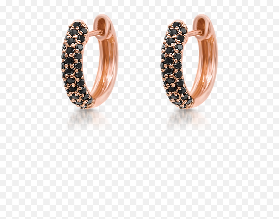 Hoop Earring Png - Baby Hoops With Black Diamonds Earrings Solid,Hoop Earrings Png