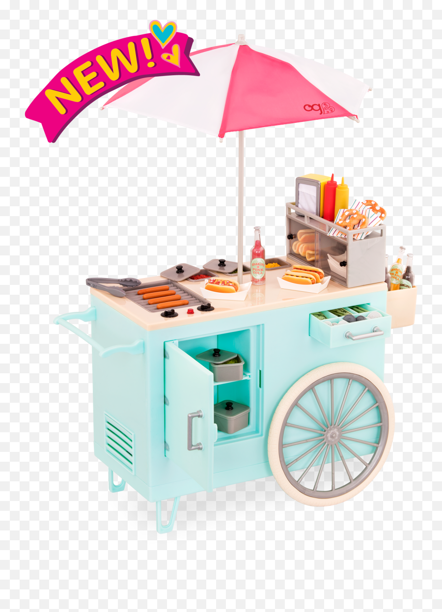Hot Dog Clipart Png - Retro Hot Dog Cart Our Generation Our Generation Hot Dog Cart,Transparent Hot Dog