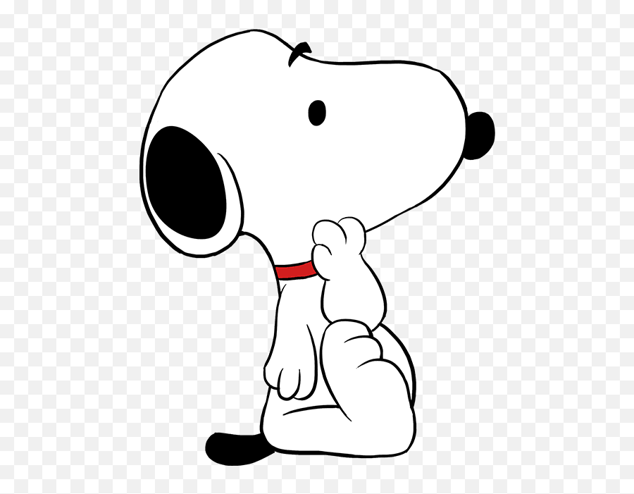 How To Draw Snoopy - Drawing Snoopy Sitting Png,Snoopy Buddy Icon