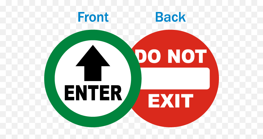 Enter Do Not Exit Label - Automatic Door In Sticker Png,Do Not Enter Png