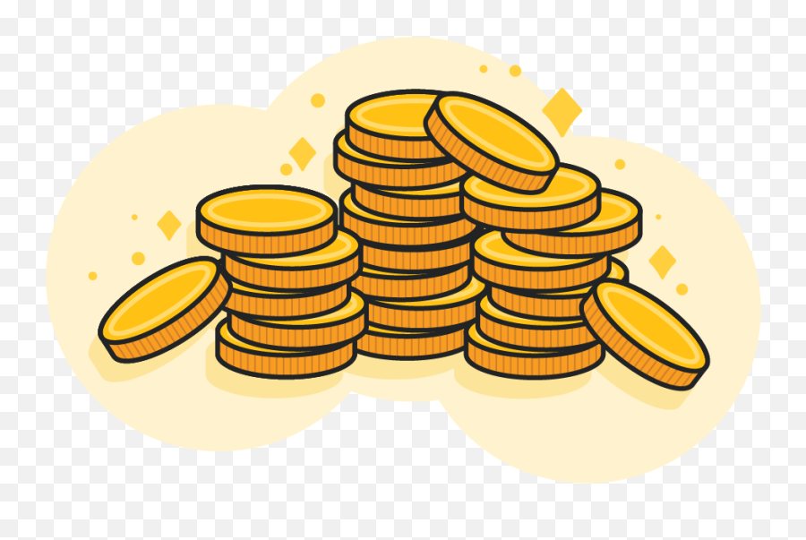 Download Large Pile Of Gold Coins - Pile Of Coins Cartoon Png,Pile Of Gold Png