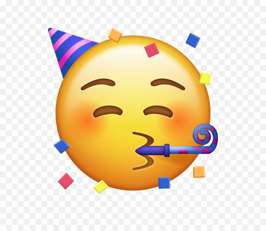 Party Face Emoji - Party Face Emoji Png,Think Emoji Png