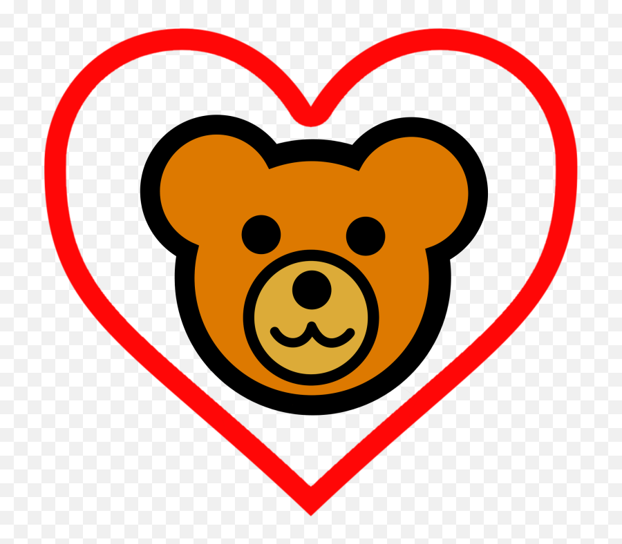 Png Teddy Bear Head In Heart V2 Remix - Clipart Of Teddy Bear,Bear Head Png